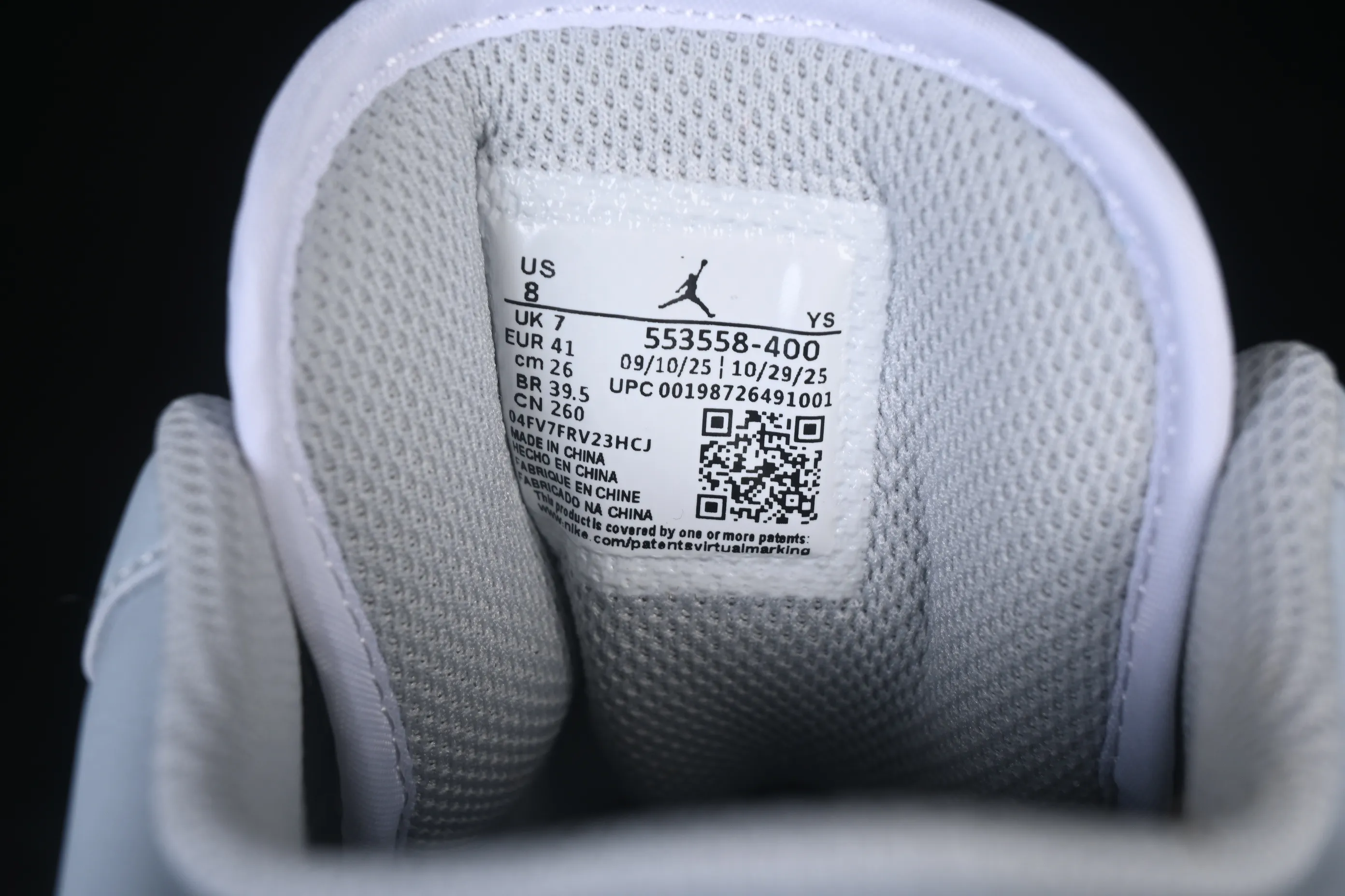 All categories Air Jordan Jordan series basketball shoes Air Jordan 1 Low Air Jordan 1 Low AJ1 Joe 1 white gray blue hook low-top retro cultural basketball shoes 553558-400